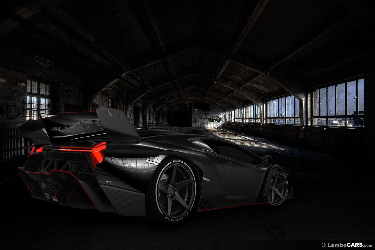 BLACK LAMBORGHINI VENENO SHOWS  WHEELS 