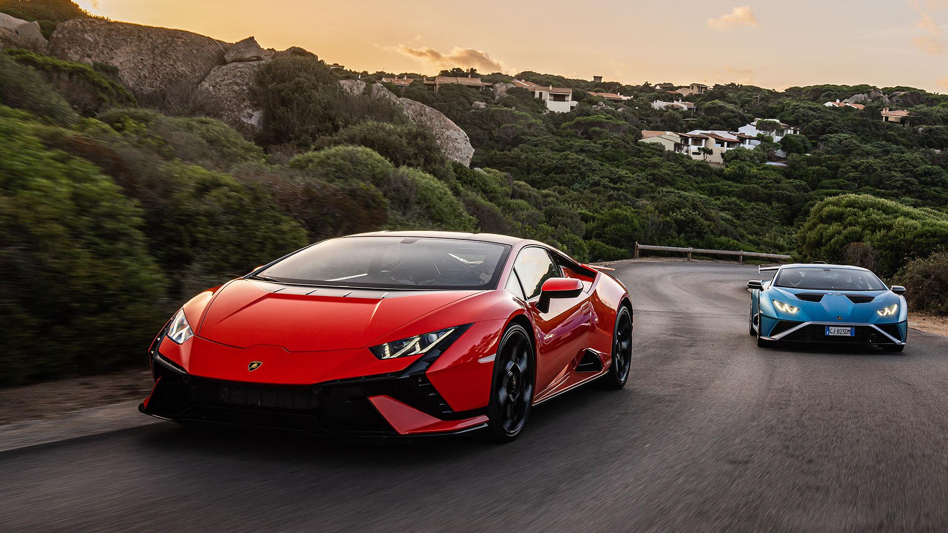 Road trip in a Lamborghini Huracán Tecnica and STO in Sardinia - LamboCARS